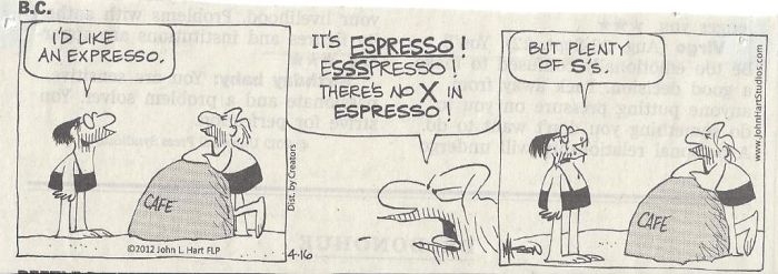 żart o wymowie espresso